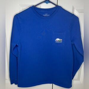 Vineyard Vines Long Sleeve Ski/sled Whale Pocket Tee-Boys Large